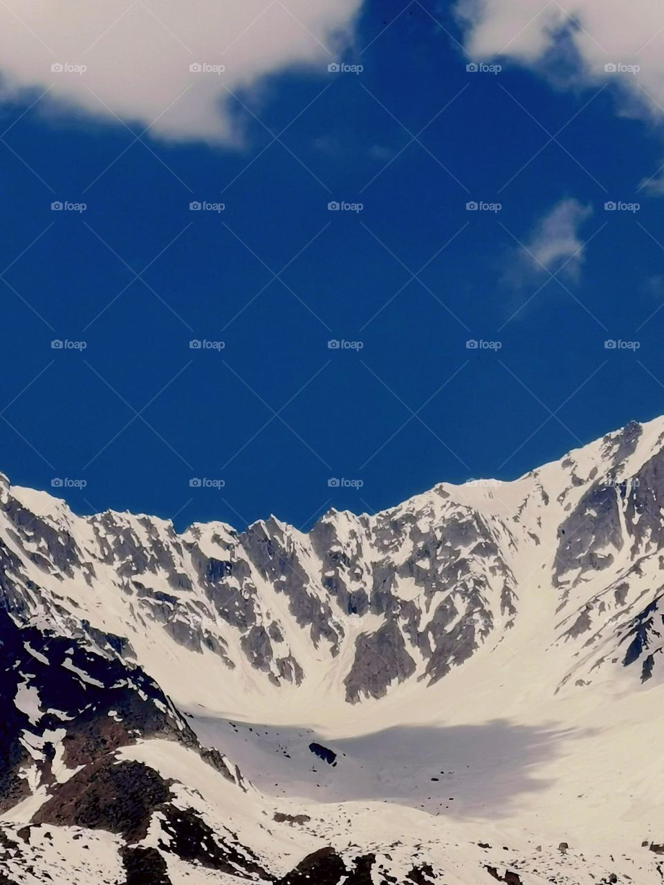 Mountain shade of the clouds