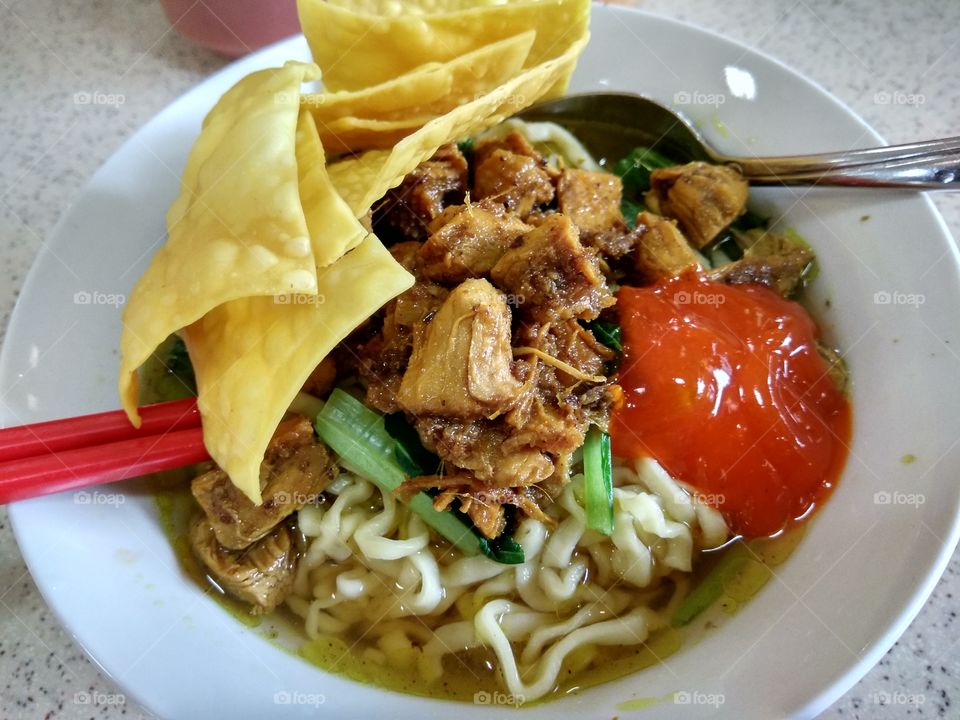 Chicken Noodle Mie Ayam Indonesian Food