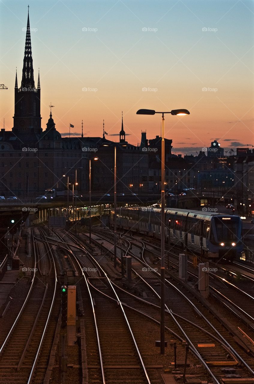 Stockholm, Sweden, at sunset