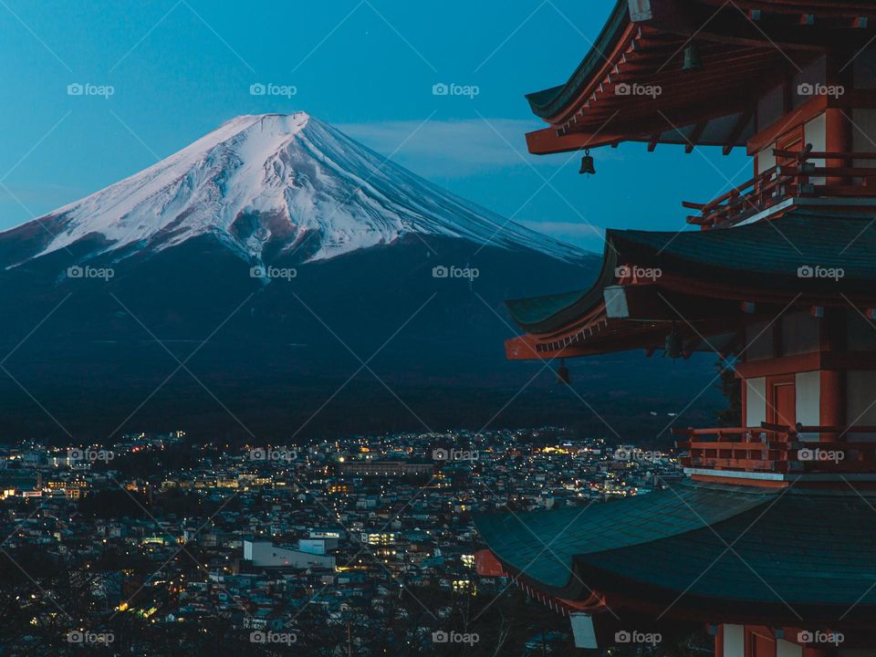 Mountain Fuji before Dawn