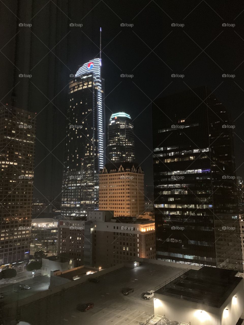Night time in downtown Los Angeles 