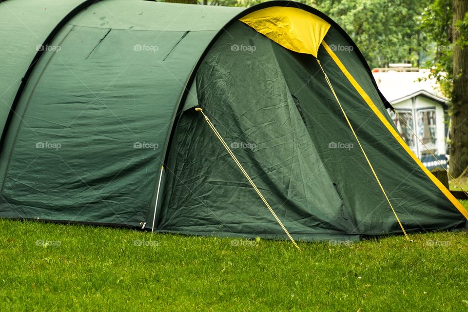 A tent on a camping field