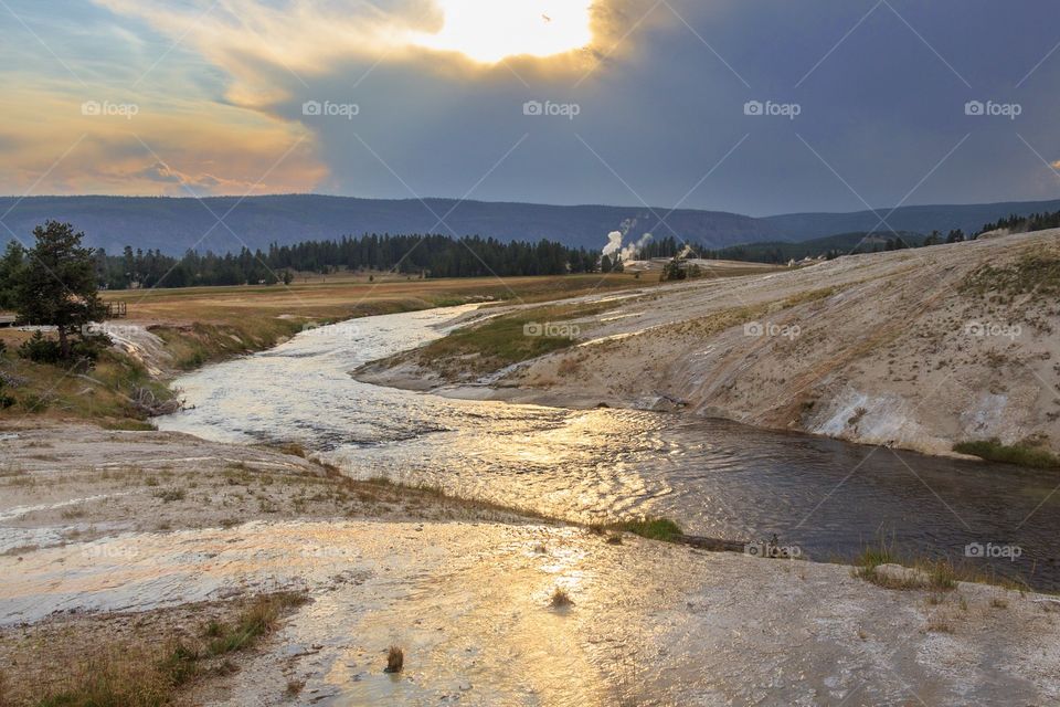 Sunset Over Firehole River