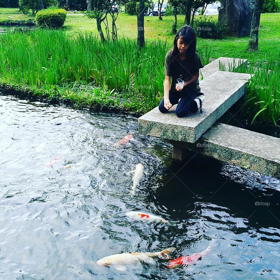 Lago Japonês com carpas!