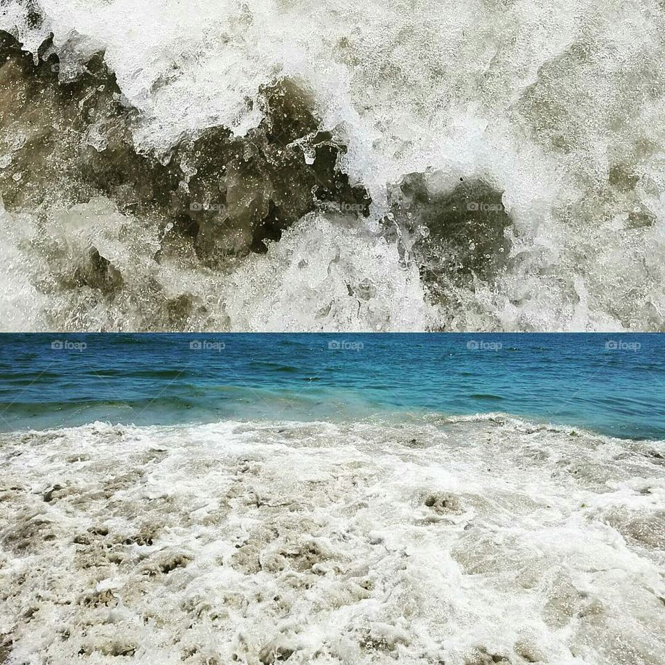 Created wall of ocean water through filters
