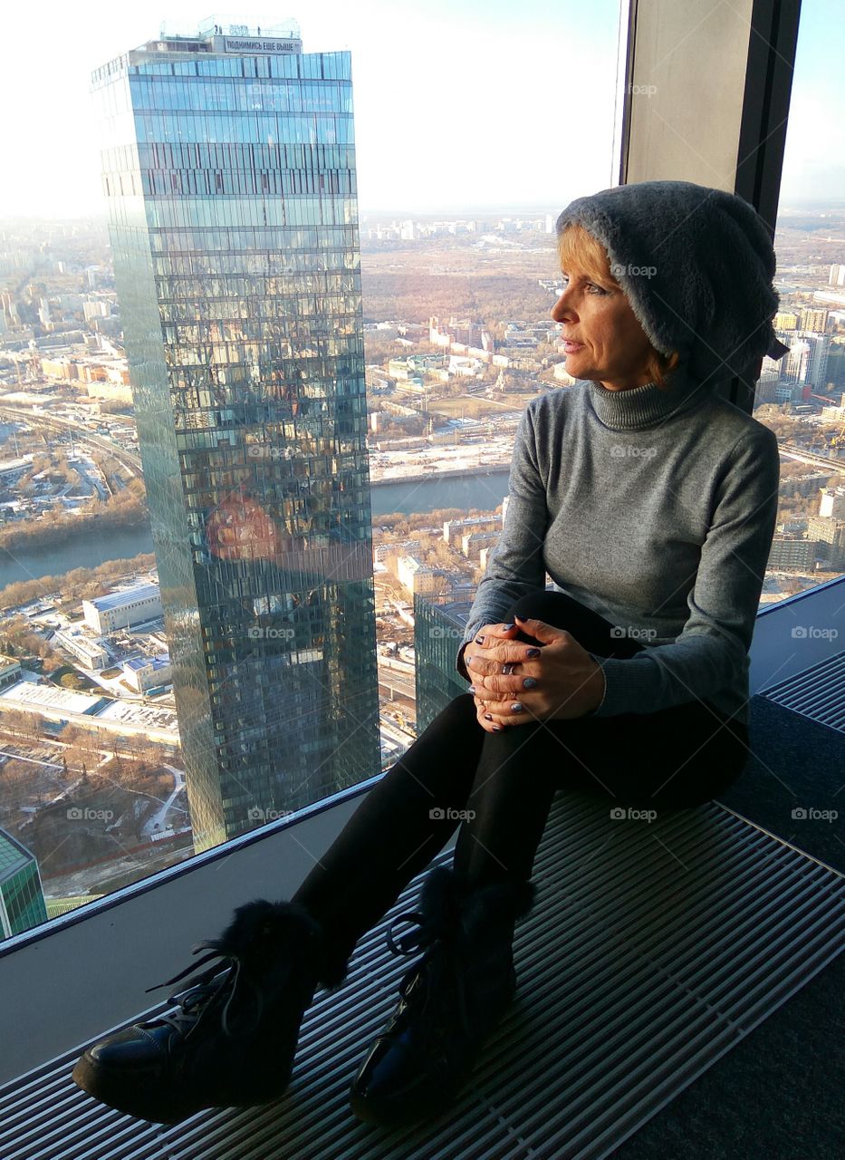 On the observation deck