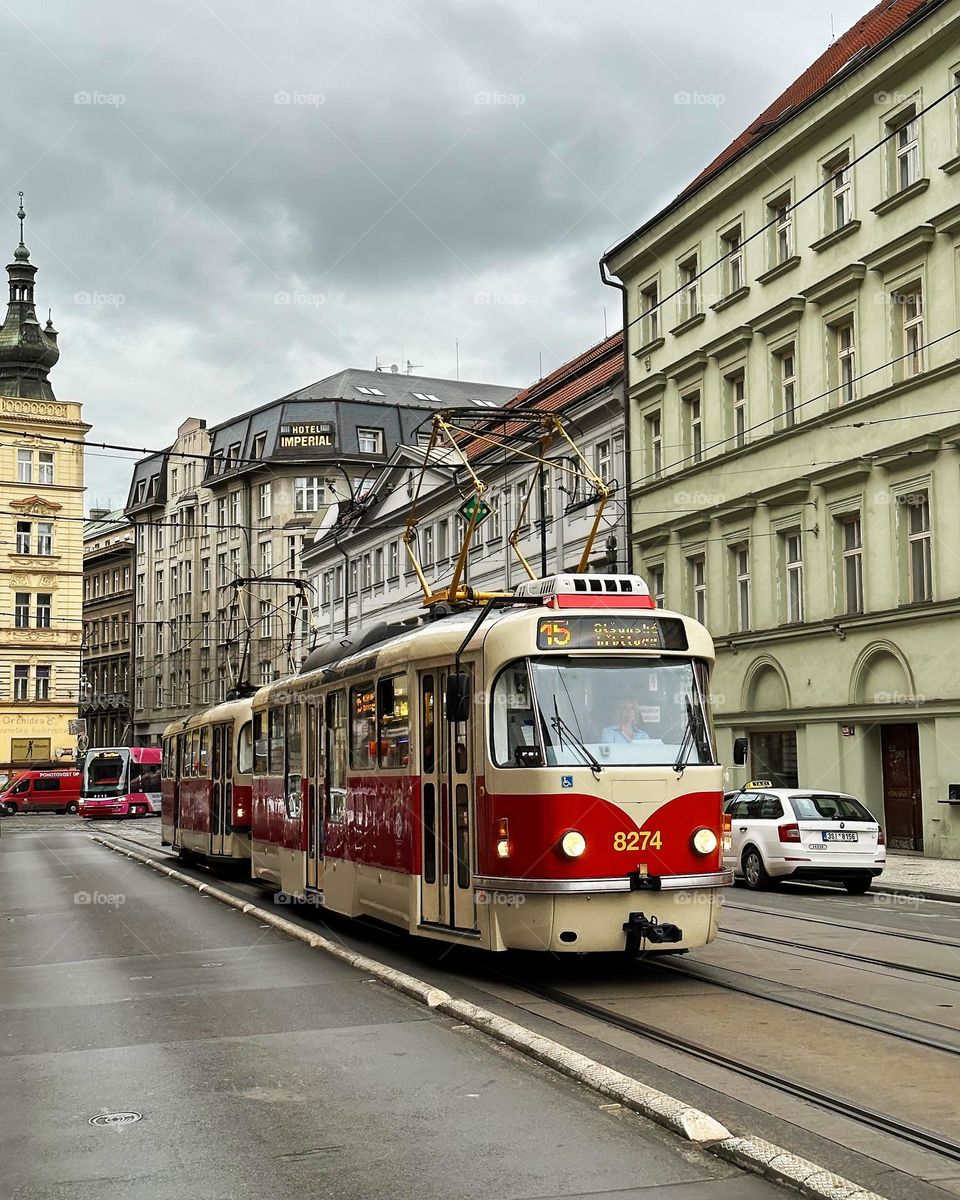 Tramway in the city 