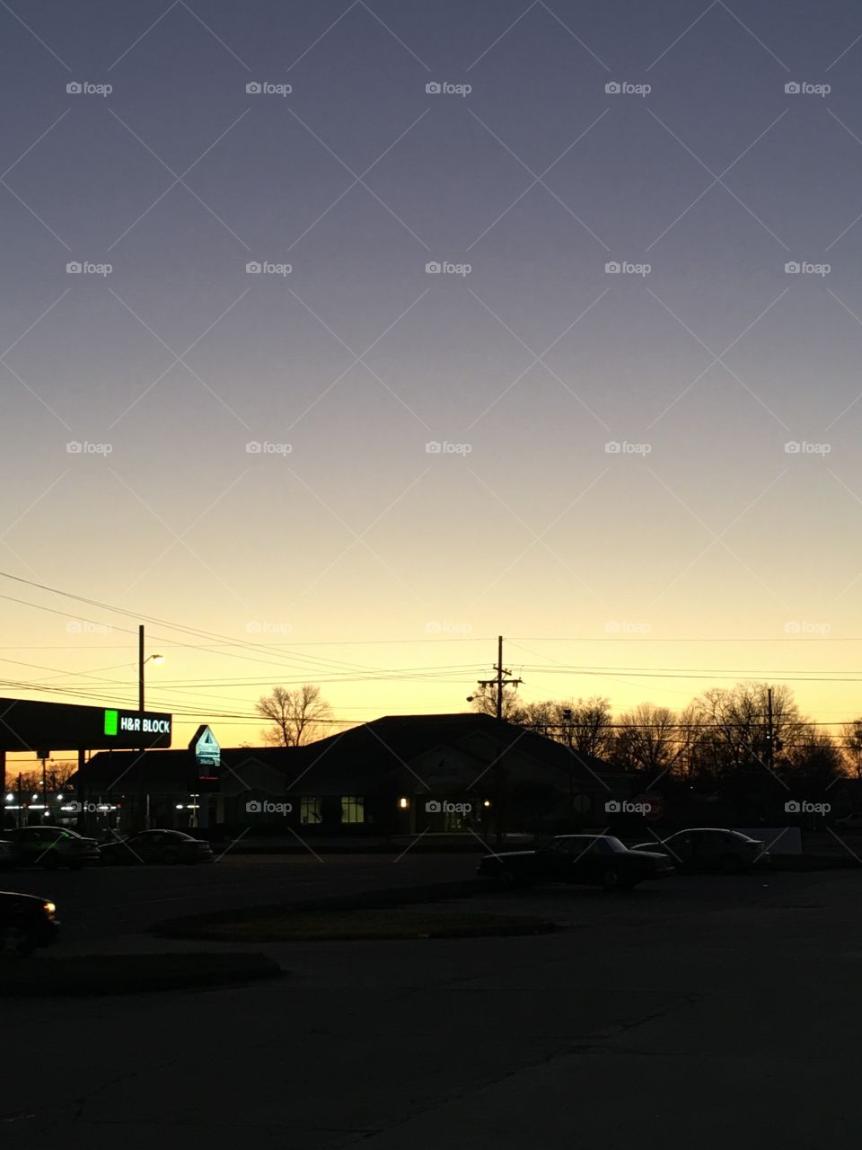 Sunset over Cleveland Ms