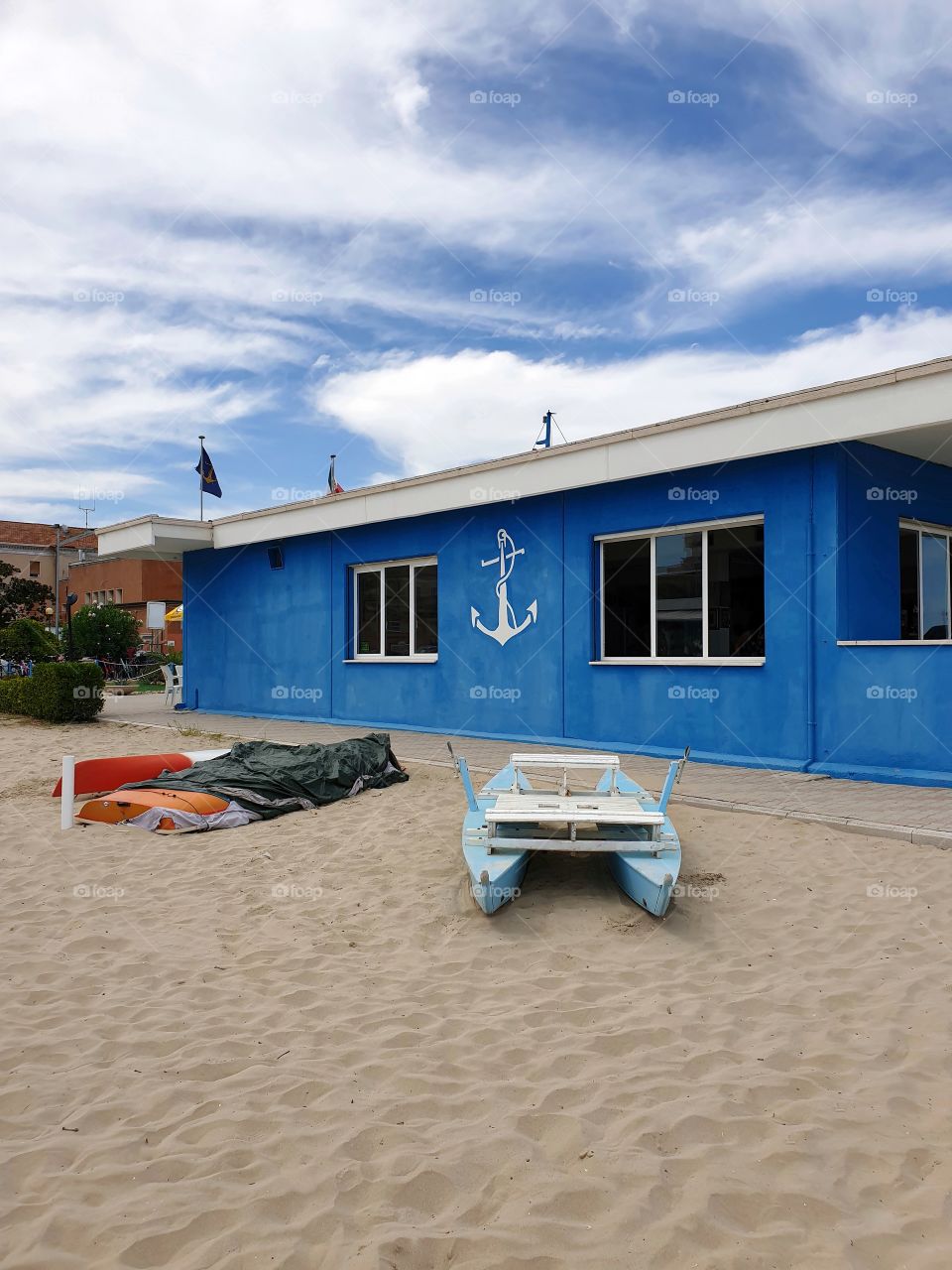 Beach in Porto San Giorgio, Italy