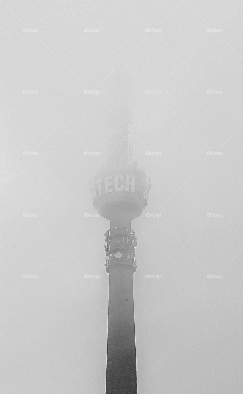 Radio Tower in Black and White