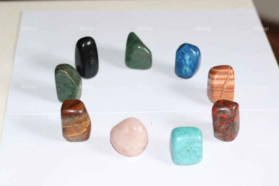 Gemstones in circular formation
