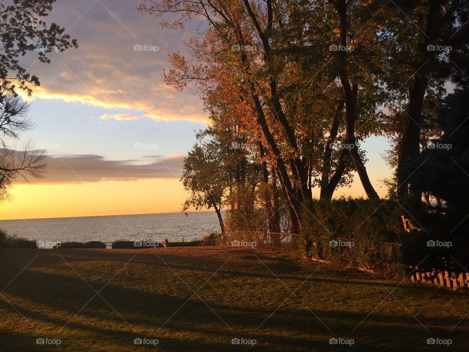 Sunset view if lake ontario