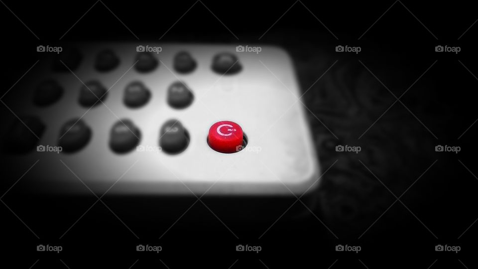 remote control on black background