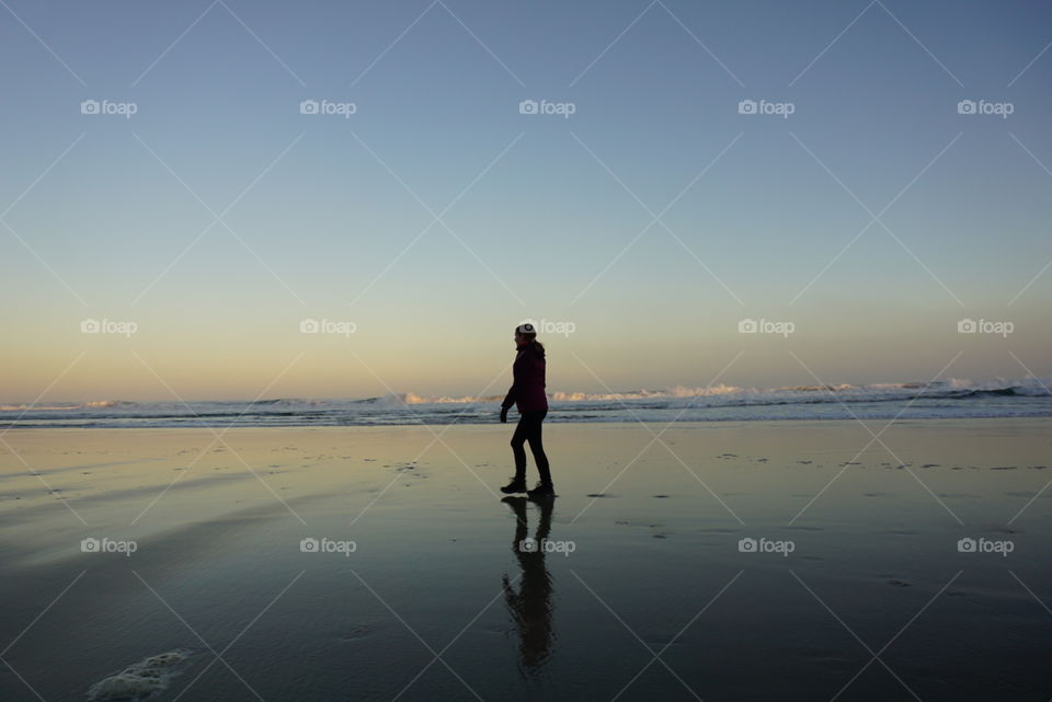 Sunrise#beach#ocean#human#dog#moment