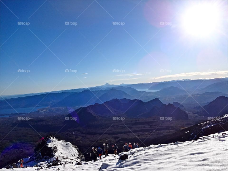 Volcano hike in Chile