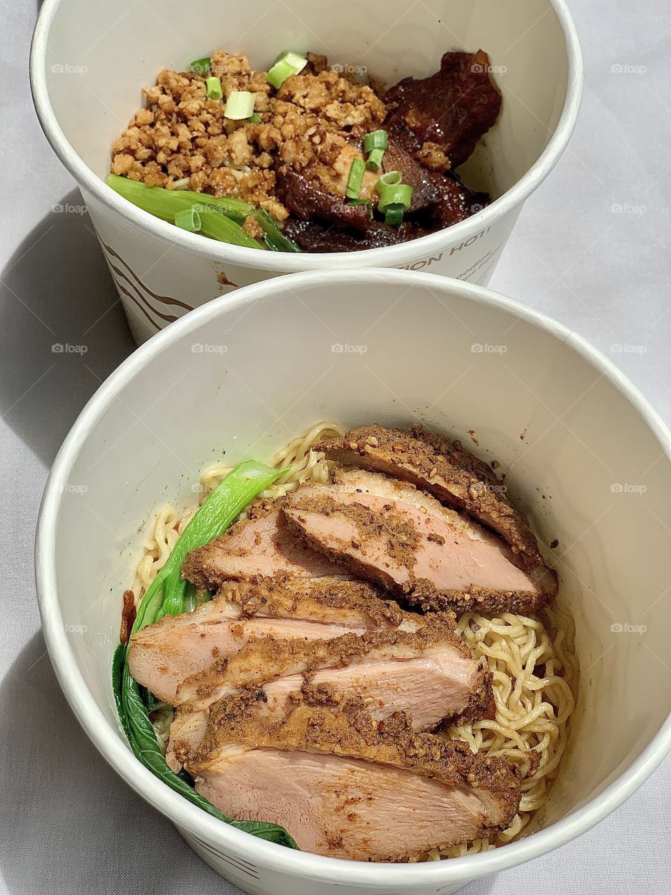 Black pepper smoked duck Sarawak kolo mee bowl