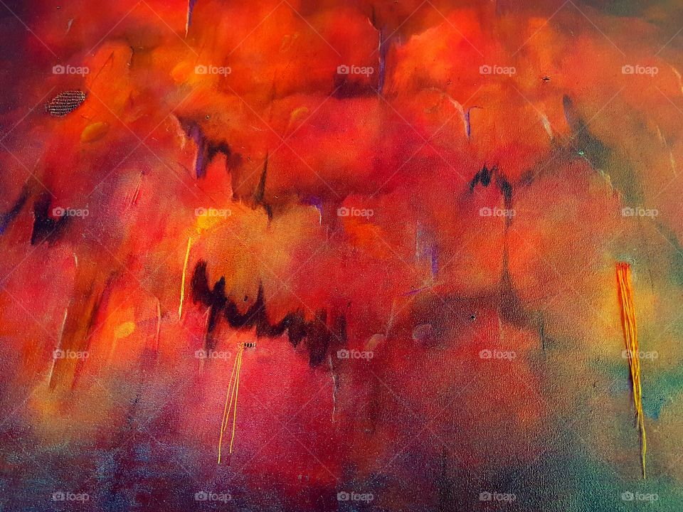 Another part of my painting from a different perspective and color change. looks like two faces.