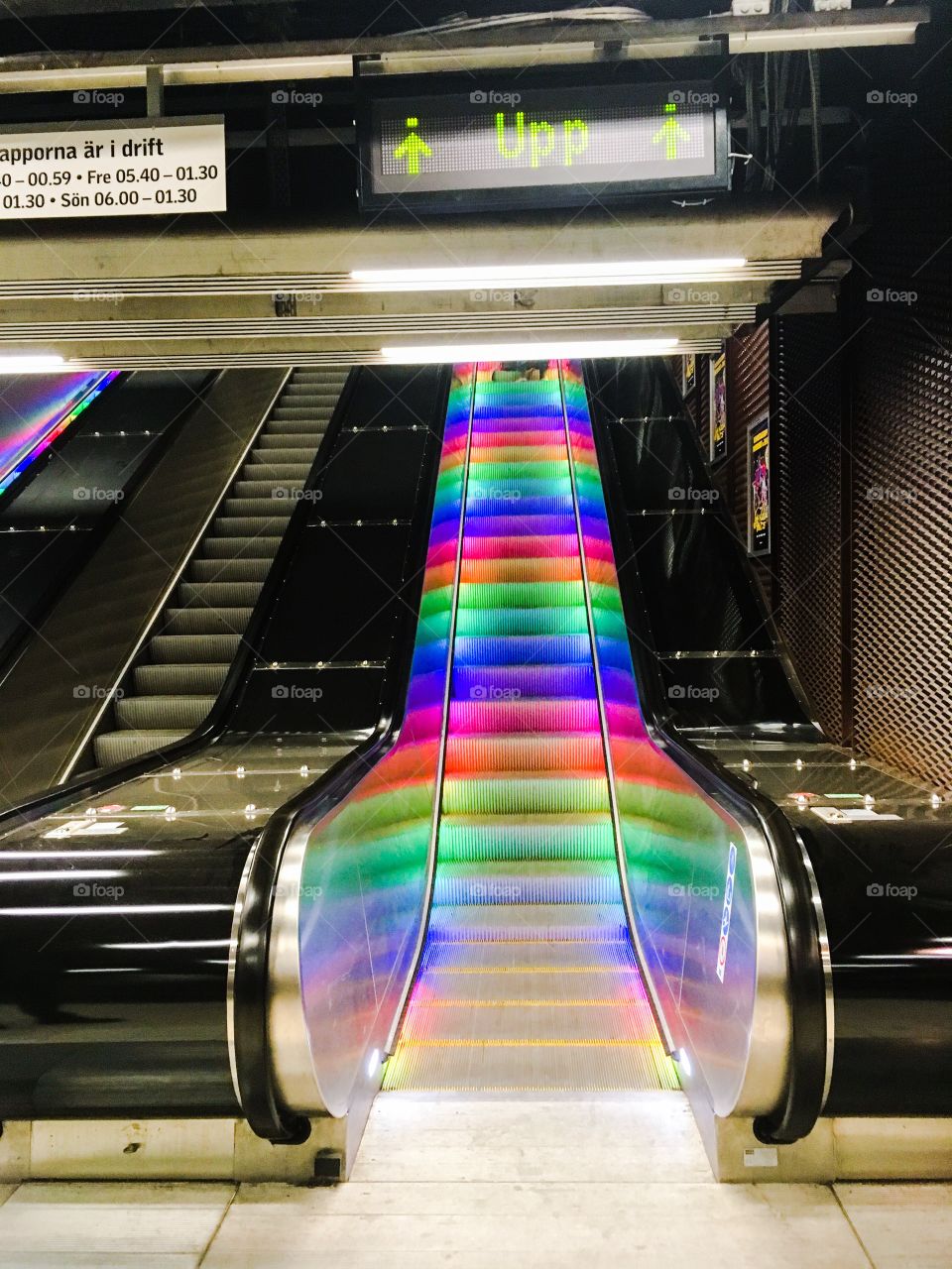 rainbow escalator stockholm