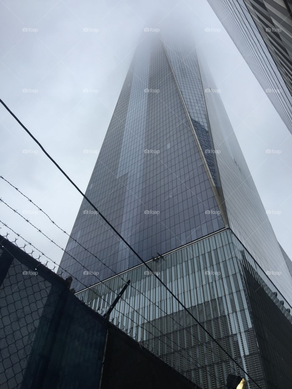 Freedom tower in barbed wires??