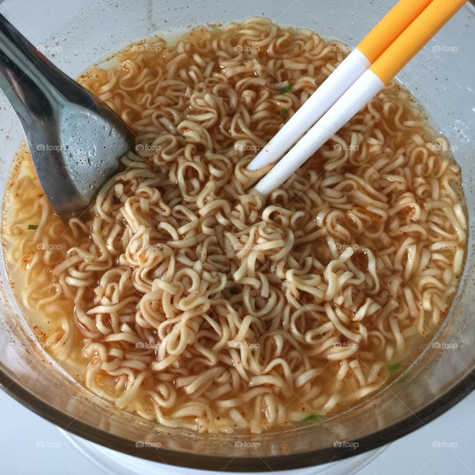 Instant noodles, minced pork flavour, must try