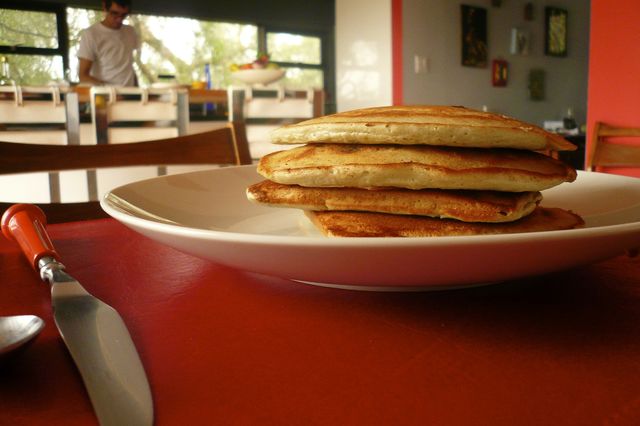 Tall stack . Pancakes