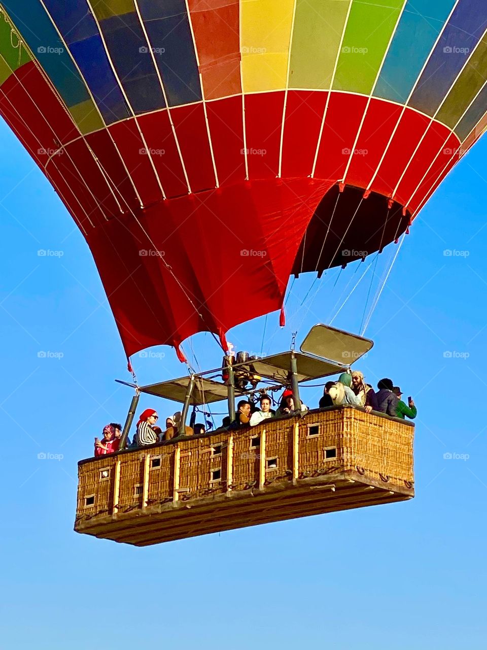 An amazing adventure at hot air balloon in Luxor city, Egypt 