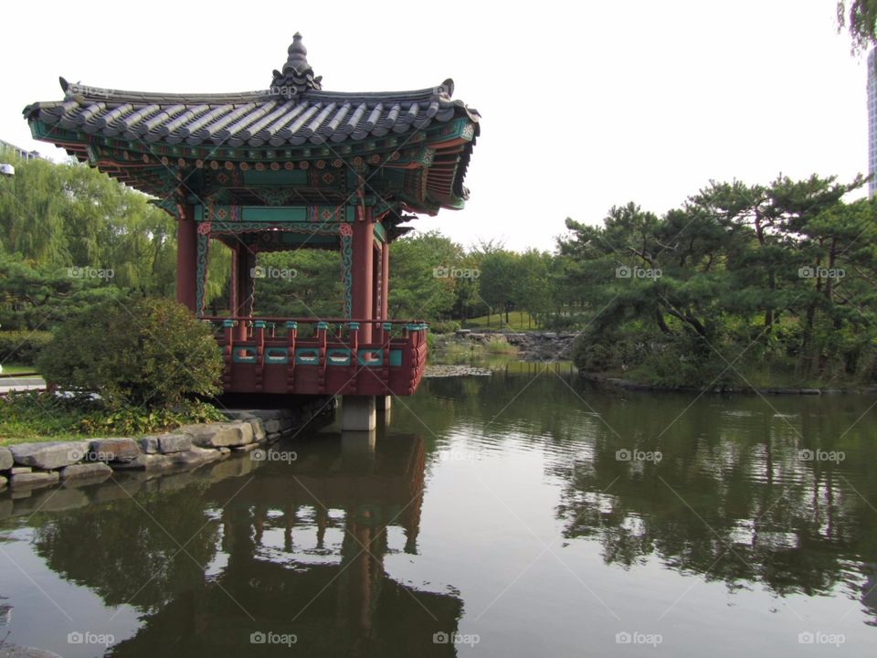 Korean Traditional Meeting Place in Park