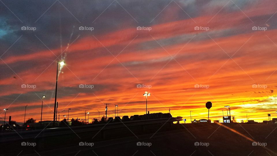 Missouri Sunset. Evening sky
