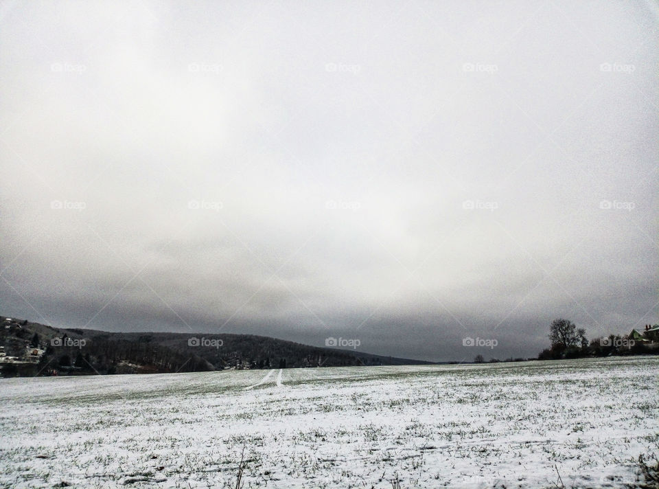 First snowflakes in Brno