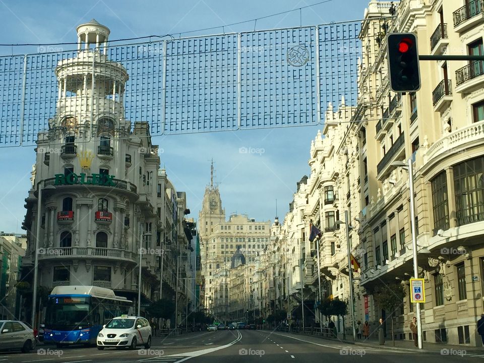 Magestic entrance to Madrid's principal street
