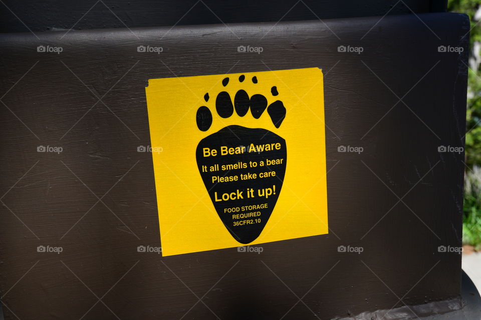 bear sign