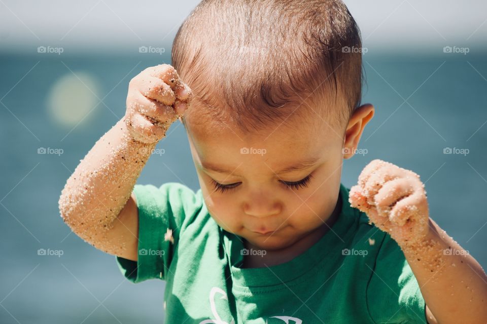 Playing with the sand