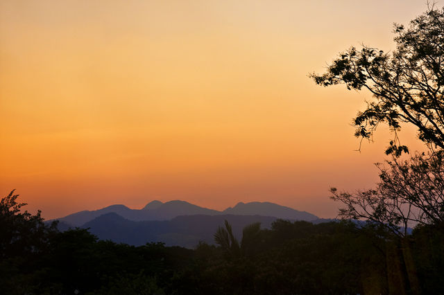 mountain on dusk