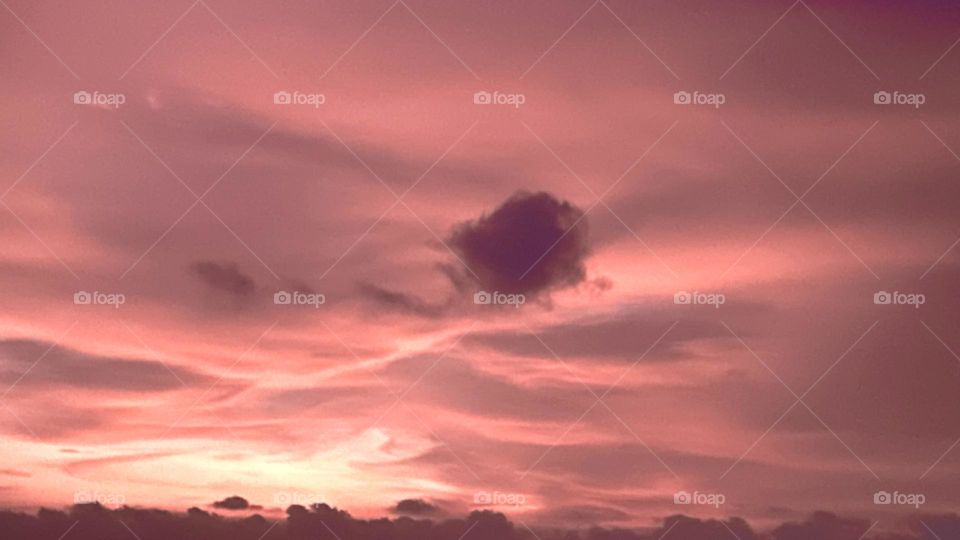 Red sunset clouds AMR Wozko