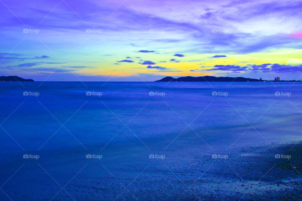 Sunset.. The beauty sunset at the sea.