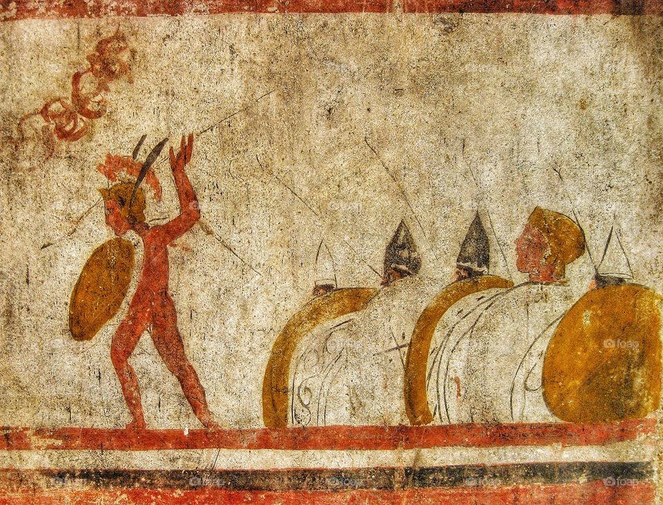 Paestum tomb painting 