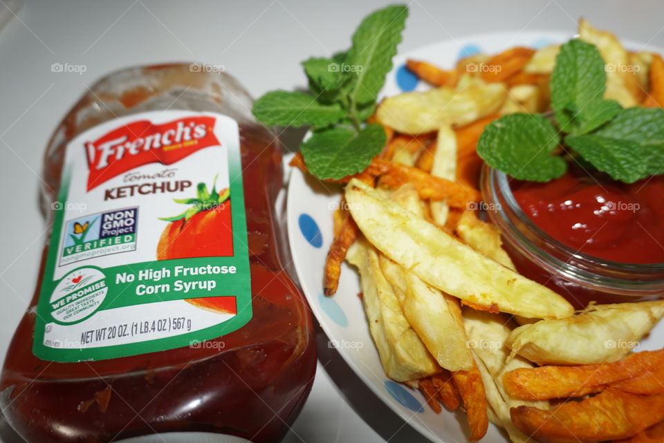 French Fries with French's Ketchup