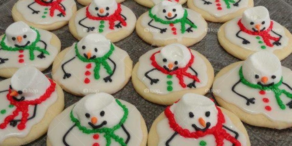 Melting snowmen cookies 