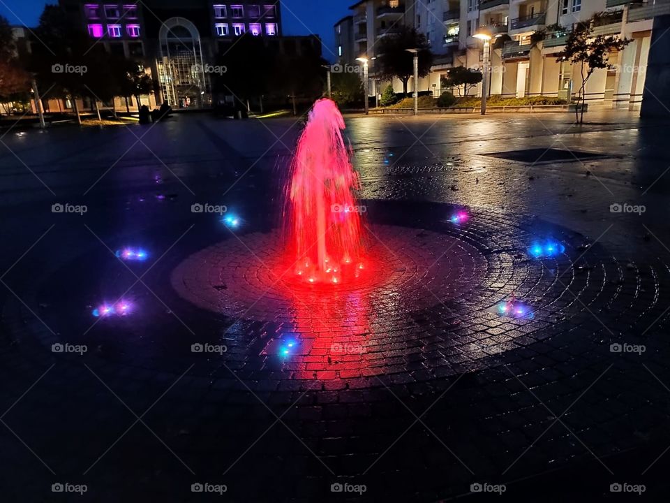 Red fountain