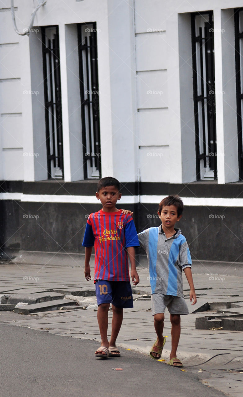 Childrens play in the Kota Tua area, an old town in Jakarta