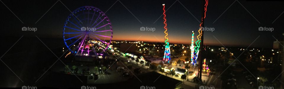 Panorama of Myrtle Beach South Carolina in October 2016