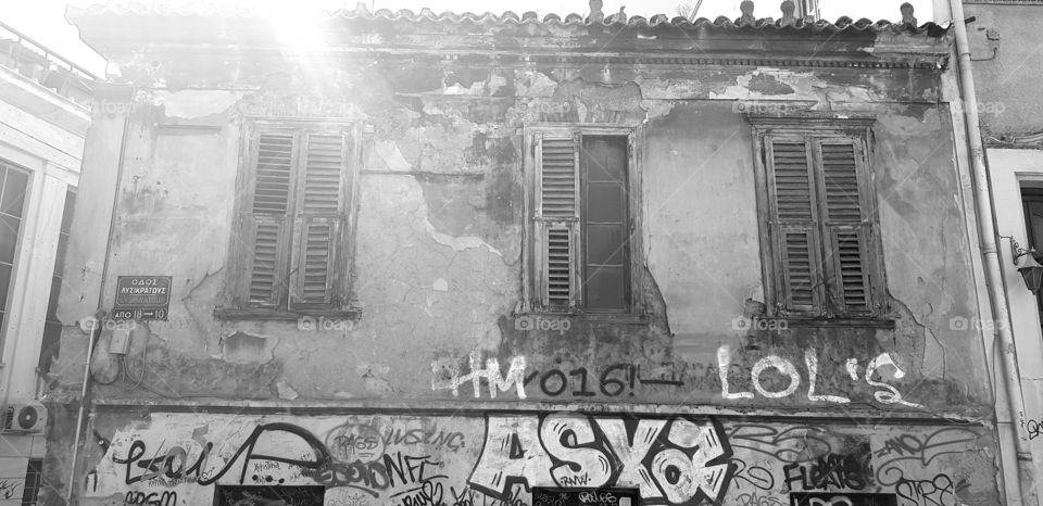 walking through town