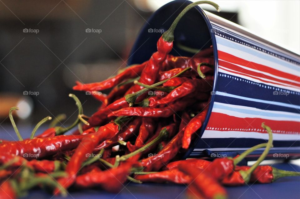 Hot Peppers in a Bucket 