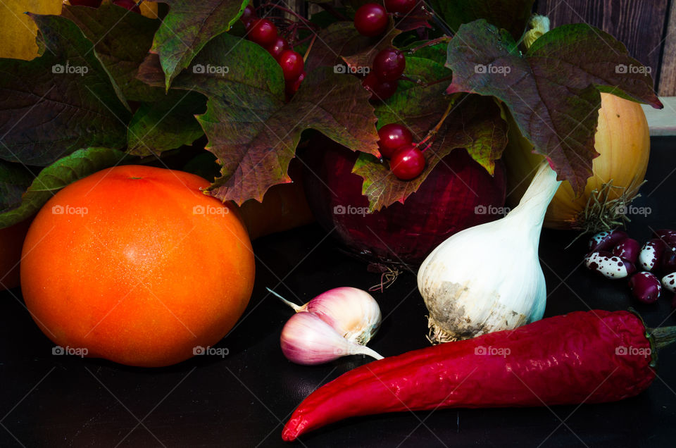 still life with vegetables