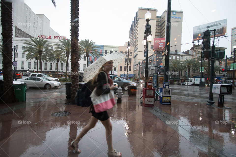 Street raining 