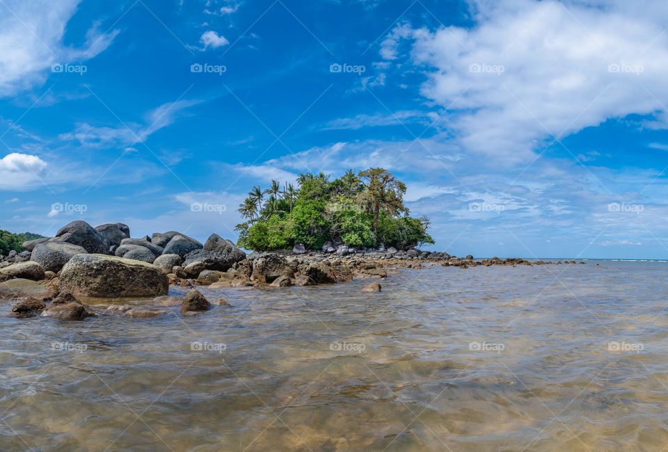 The small cute island in Phuket Thailand