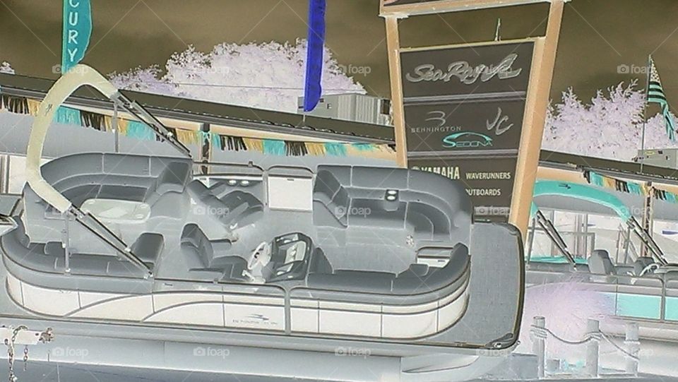 Sea Ray Model. On display at the marina