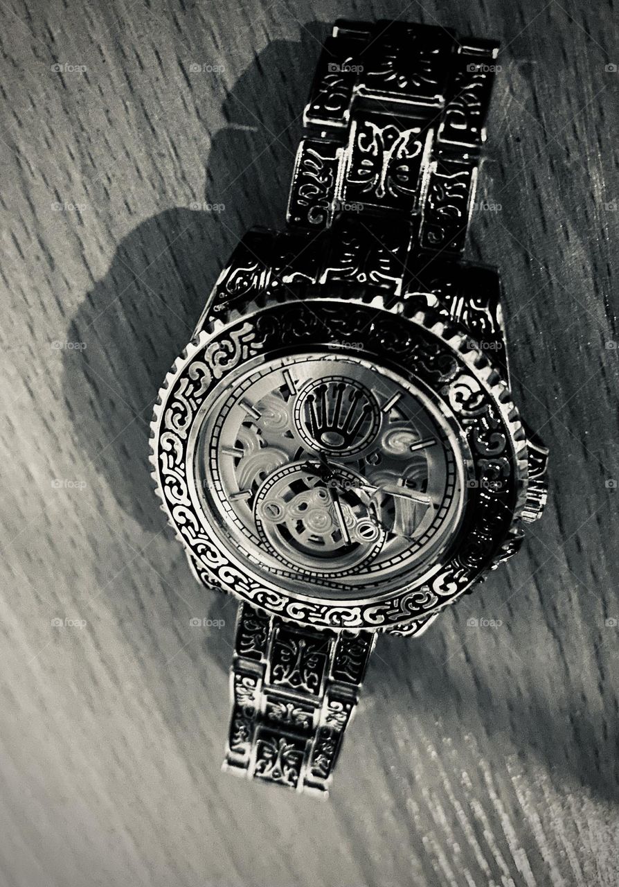 Black and white, Rolex, watch, antique 