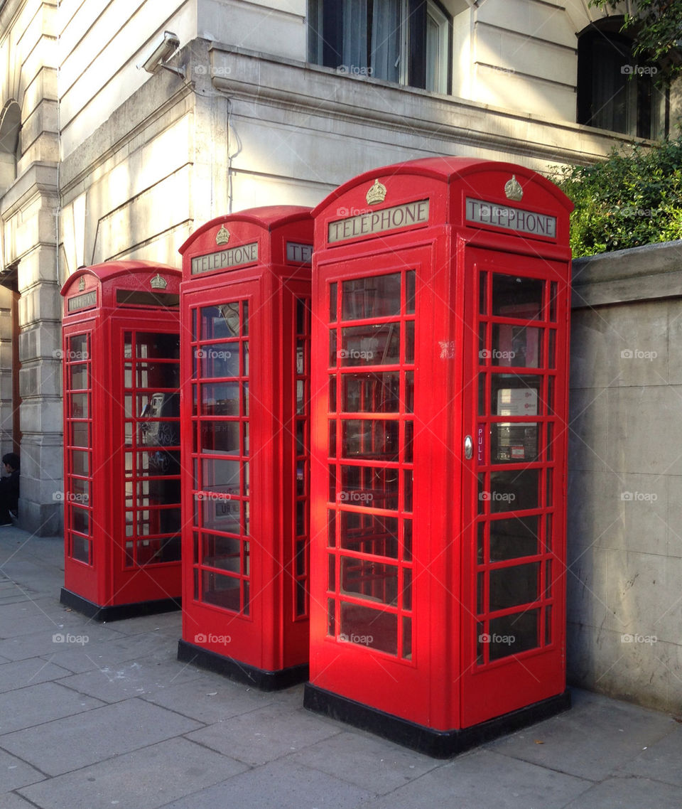 Red phone boxes