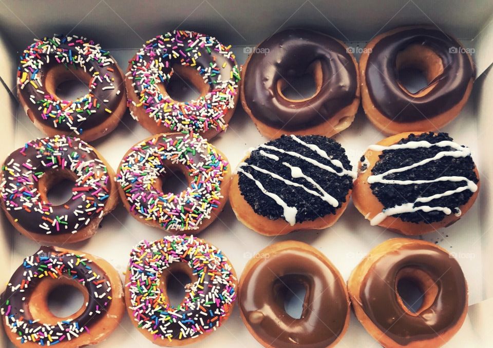 A variety of Donuts - A Dozen Donuts 